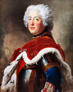 Porträt von Friedrich II. von Hohenzollern, bekannt als Friedrich der Große (Berlin) von Antoine Pesne