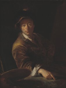 Porträt eines Malers (vermutlich C. L. Agricola, 1667-1719) von Antoine Pesne