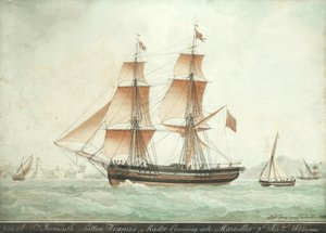 Die Weasel kommt am 9. September 1823 in Marseille an