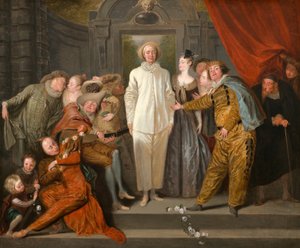 Die italienischen Komödianten von Antoine Watteau