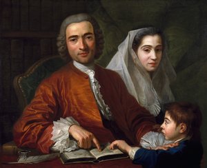 Dr. Salvatore Bernard mit seiner Frau und seinem Sohn von Antoine de Favray