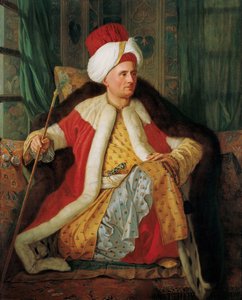 Porträt von Charles Gravier, Graf von Vergennes und französischer Botschafter, in türkischer Tracht, zweite Hälfte des 18. Jahrhunderts von Antoine de Favray