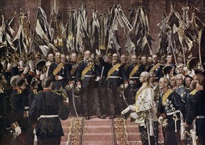 König Wilhelm I. von Preußen zum Kaiser des vereinten Deutschlands ausgerufen, Versailles, Frankreich von Anton Alexander von (after) Werner