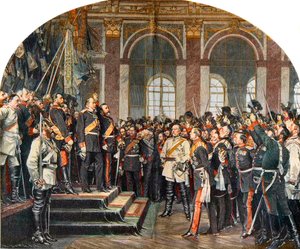 Die Proklamation des Deutschen Reiches in der Spiegelgalerie von Versailles