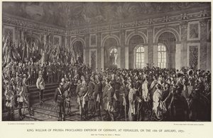 König Wilhelm von Preußen zum Kaiser von Deutschland ausgerufen von Anton Alexander von Werner
