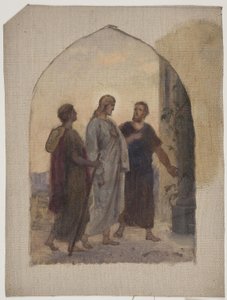 Ölskizze zur Wanderung nach Emmaus