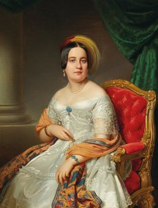 Porträt von Louise von Wertheimstein 1813-1890, geborene Biedermann, 1845 von Anton Einsle