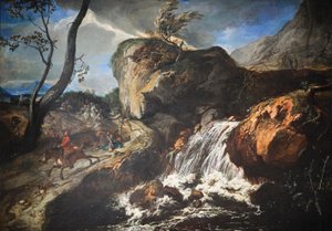Landschaft mit Überfall