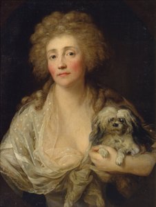 Porträt von Anna Oraczewska mit dem Hund, 1789