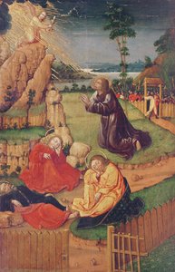 Jesus im Garten Gethsemane, aus Szenen aus dem Leben Christi von Anton Henkel