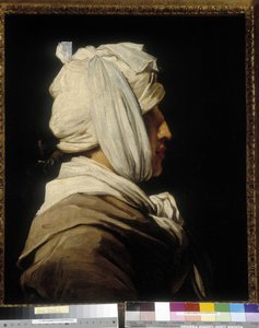 Porträt des Malers Anicet Charles Gabriel Lemonnier (1743-1824), ein Bandee-Kopf von Anton Ignaz (after) Melling