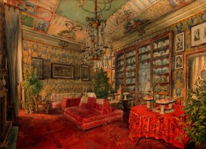 Innenraum, Mitte des 19. Jahrhunderts von Anton Ivanovich Ivanov