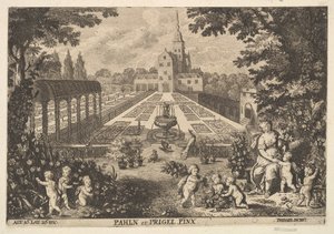 Flora mit Putti in einem Garten