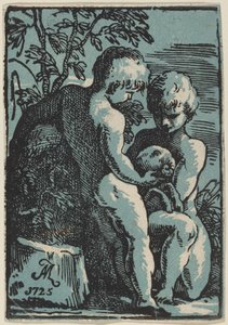 Zwei Kinder streicheln ein Lamm
