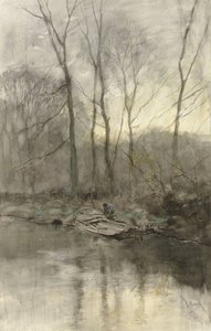 Waldrand am Wasser von Anton Mauve