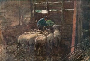 Innenraum einer Scheune, 19. Jahrhundert von Anton Mauve