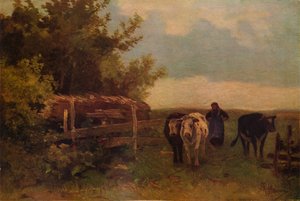 Kühe hüten, Herisson, um 1869, 1938 von Anton Mauve