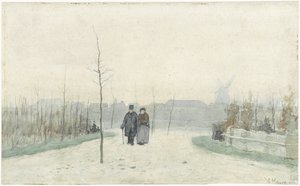 Altes Paar in einem neu angelegten Park von Anton Mauve