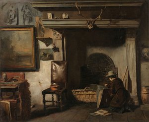 Das Atelier des Haarlemer Malers Pieter Frederik van Os von Anton Mauve
