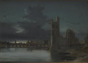 Tour St. Jacques und Notre Dame, Paris. Abend von Anton Melbye