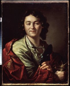 Porträt des Schauspielers Fjodor Wolkow, Gründer des ersten russischen Theaters von Anton Pavlovich Losenko