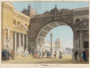 Bühnenbild für die Oper Palmira, regina di Persia von Antonio Salieri
