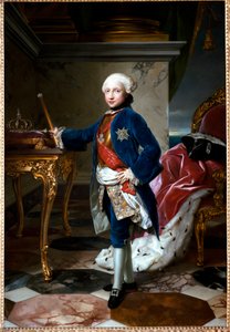 Porträt von Ferdinand I. von Bourbon oder Ferdinand IV., König von Neapel, im Alter von neun Jahren von Anton Raphael Mengs
