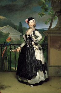 Porträt von Isabel Parreno Arce Ruiz de Alarcon y Valdés, Markgräfin von Llano von Anton Raphael Mengs