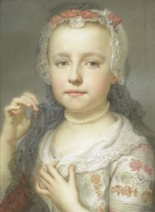 Porträt eines jungen Mädchens, möglicherweise Julie Carlotta Mengs, Schwester des Künstlers, 1742-44 von Anton Raphael Mengs