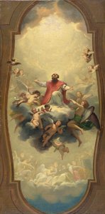 St. Eusebius wird in den Himmel getragen, um 1757 von Anton Raphael Mengs