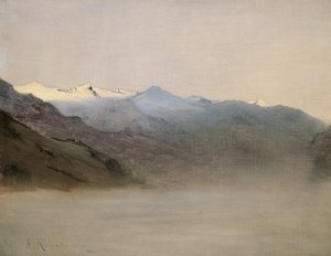 Das Gasteinertal im Nebel von Anton Romako