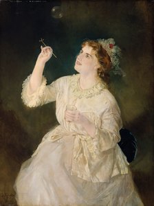 Die Seifenbläserin von Anton Romako