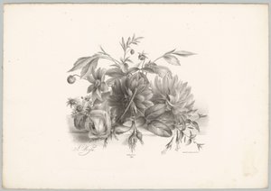 Rosen, Dahlien und Fuchsien von Anton Weiss