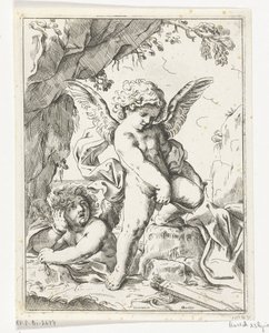 Cupido bricht seinen Bogen von Anton van der Borcht