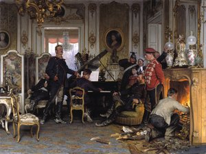 In den Truppenquartieren außerhalb von Paris, 1894 von Anton Alexander von Werner