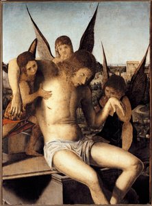Pietà mit drei Engeln