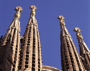 Türme der Sagrada Familia, Kirche begonnen 1882 (Foto)
