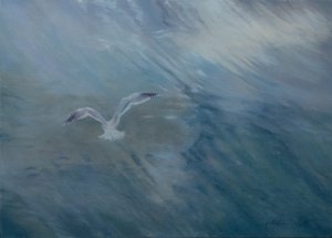 Möwe fliegt weg von Antonia Myatt