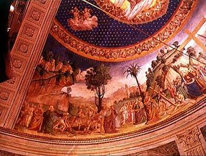Entdeckung des Kreuzes. St. Helena entdeckt das Kreuz und erweckt einen Toten von Antoniazzo Romano