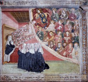 Leben der heiligen Francesca Romana: Der Tod der Heiligen nach dem Abendgebet, 9. März 1440