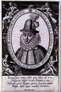 Porträt von Isabella Clara Eugenia von Österreich (1566-1633) Ehefrau von Albert, Erzherzog von Österreich (1559-1621)