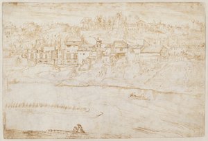 Blick auf den Janiculum-Hügel vom Tiber aus von Antonie van den Wyngaerde