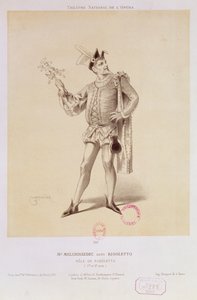 Porträt von Mr. Melchissedec als Rigoletto in Rigoletto von Verdi von Antonin Marie Chatiniere