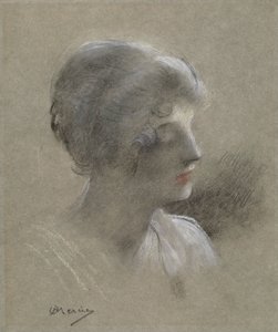 Kopf einer jungen Dame von Antonin Mercié