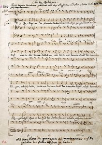 Autographierte Partitur des Oratoriums von Antonio Salieri (1750-1825)