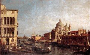 Ansicht der Kirche Salute in Venedig. Gemälde aus der Werkstatt von Giovanni Antonio Canal, genannt il Canaletto, 1740-1750 von Antonio (studio of) Canaletto