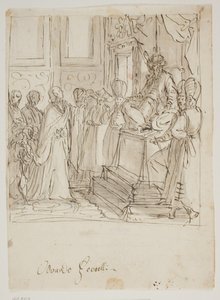 Ein Botschafter der Familie Barbarigo wird von einem orientalischen Herrscher empfangen von Antonio Aliense
