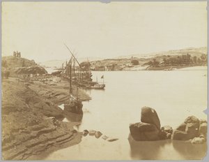 Assuan, Blick auf den Nil vom Ostufer von Antonio Beato