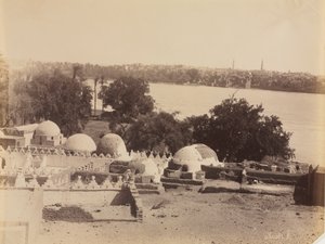 Assiut, Blick vom Berg, ca. 1870er - 1880 von Antonio Beato
