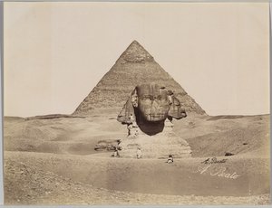 Sphinx und die Pyramide von Chephren von Antonio Beato